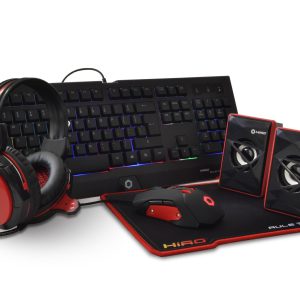 Zestaw dla graczy HIRO DESTRO 5 w 1 Klawiatura, Mysz, Słuchawki, Podkładka, Głośniki