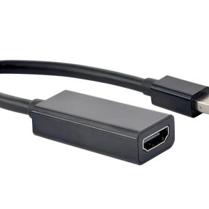 Adapter mini DisplayPort męski do HDMI żeński 4K 15 cm Gembird (czarny)