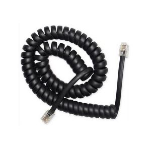 Kabel telefoniczny RJ10 4P4C spiralny 2m (czarny) Gembird