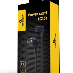 Kabel zasilający komputerowy, kątowy z certyfikatem VDE Gembird (1,5 m)