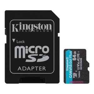 Karta pamięci Micro SD Kingston Canvas Go! Plus Class 10 64GB + AdapterSD