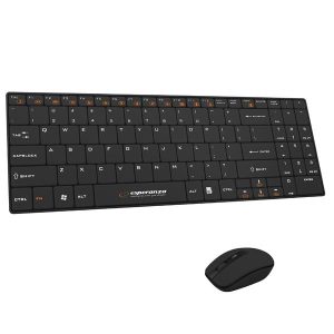 Zestaw bezprzewodowy klawiatura i mysz Esperanza Liberty (czarny)