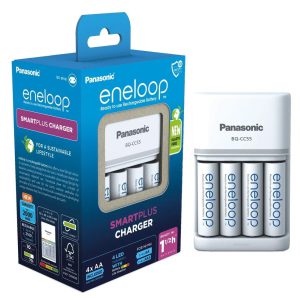 Ładowarka do akumulatorów Ni-MH Panasonic Eneloop BQ-CC55 + 4x R6/AA Eneloop 2000mAh BK-3MCDE